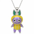 Sterling Silver 925 Labubu Necklace Pendant "Lila"