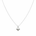 Sterling Silver 925 Petite Heart Necklace Pendant "Coeur"