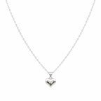 Sterling Silver 925 Petite Heart Necklace Pendant "Coeur"