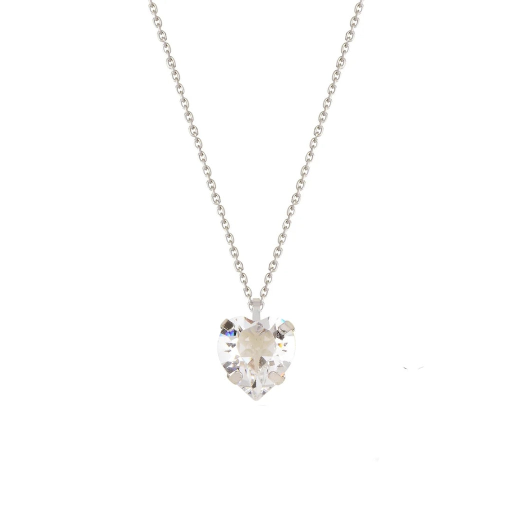 Halskette Herz Swarovski Kristall Anhänger aus 925er Sterlingsilber „Veritas“