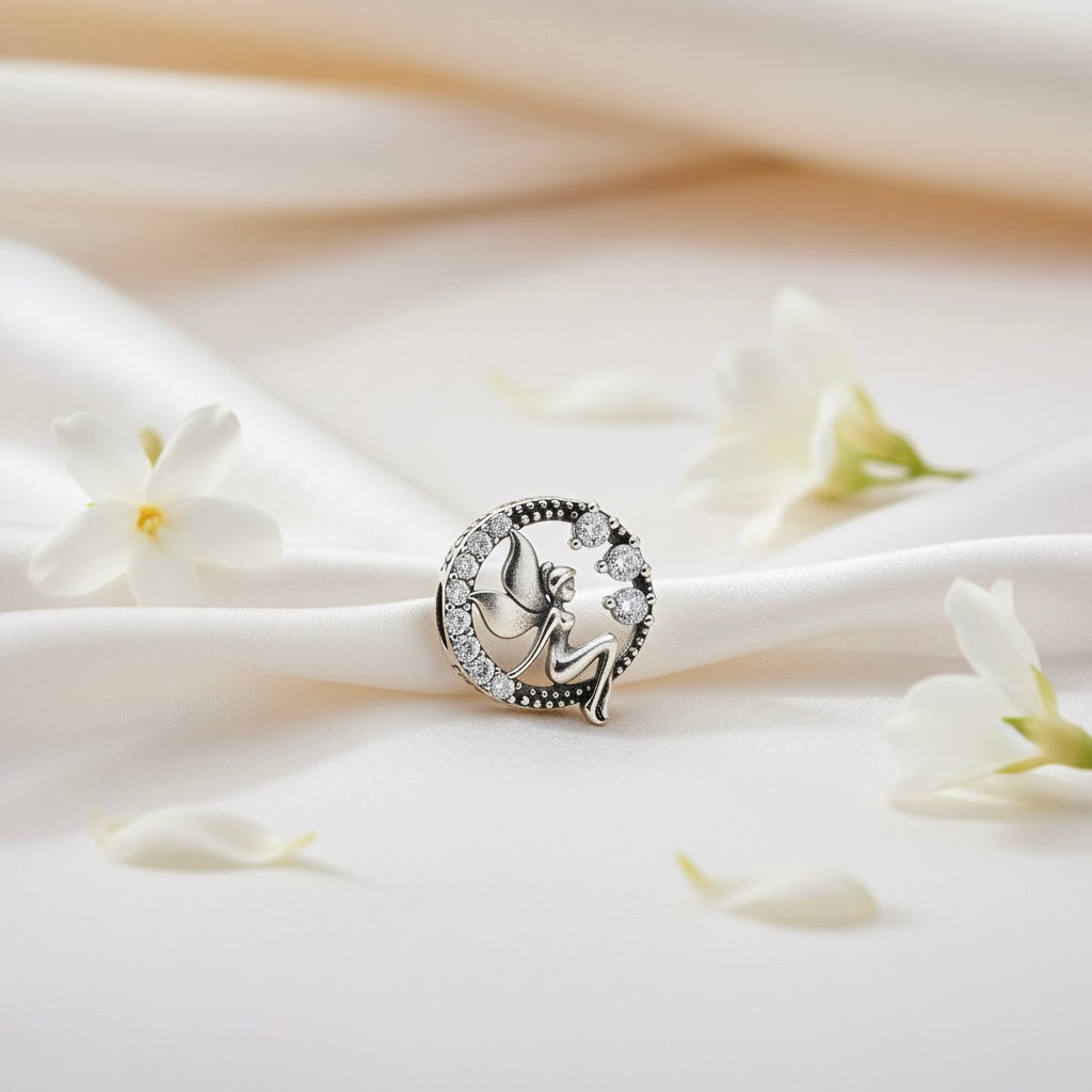 Sterling Silver 925 Sparkling Bracelet Bead Charm "Pixie"