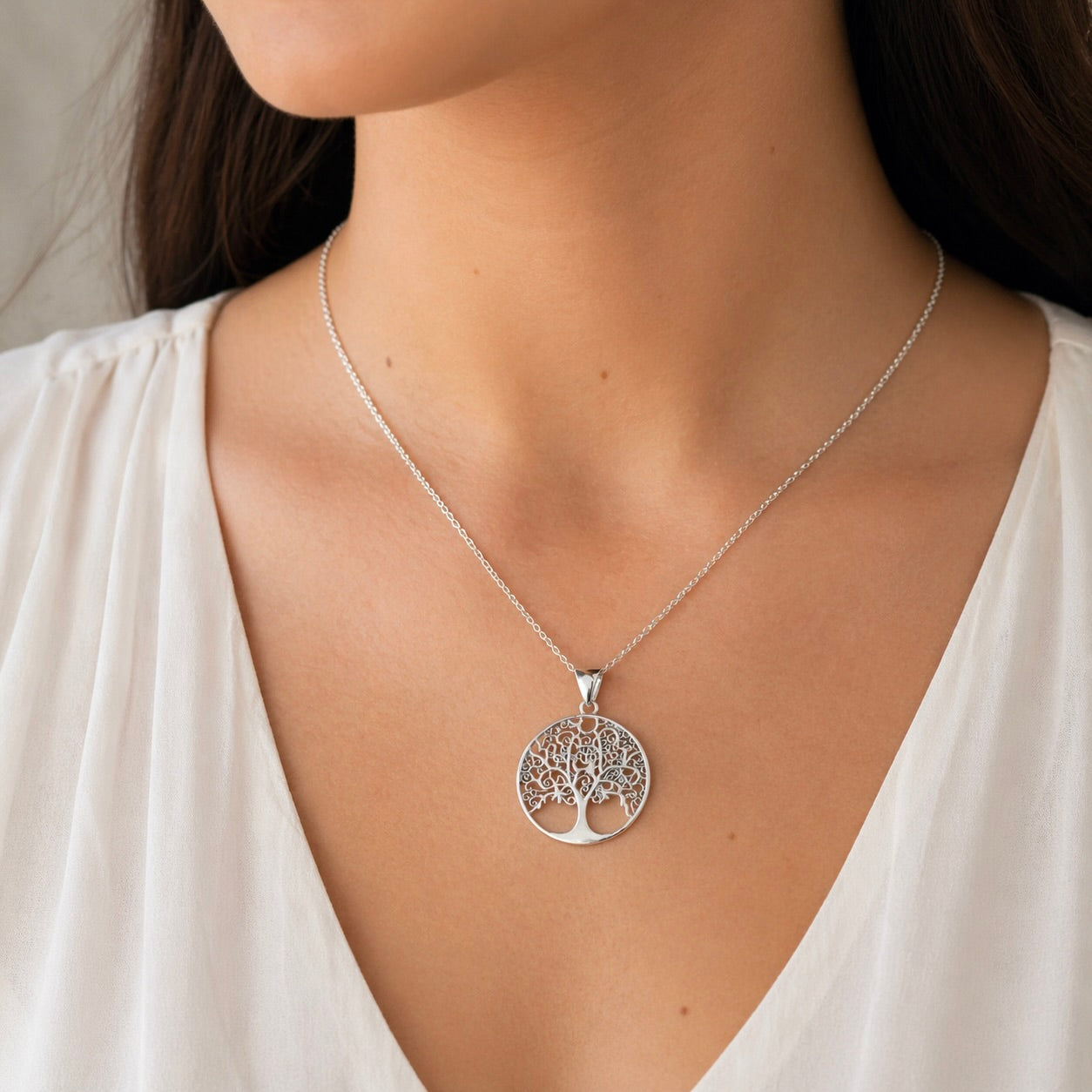 Sterling Silver 925 Tree of Life Pendant "Gaia"