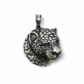 Sterling Silver 925 Leopard CZ Pendant "Shadow"