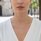 Sterling Silver 925 Open Cross Pendant "Lima"