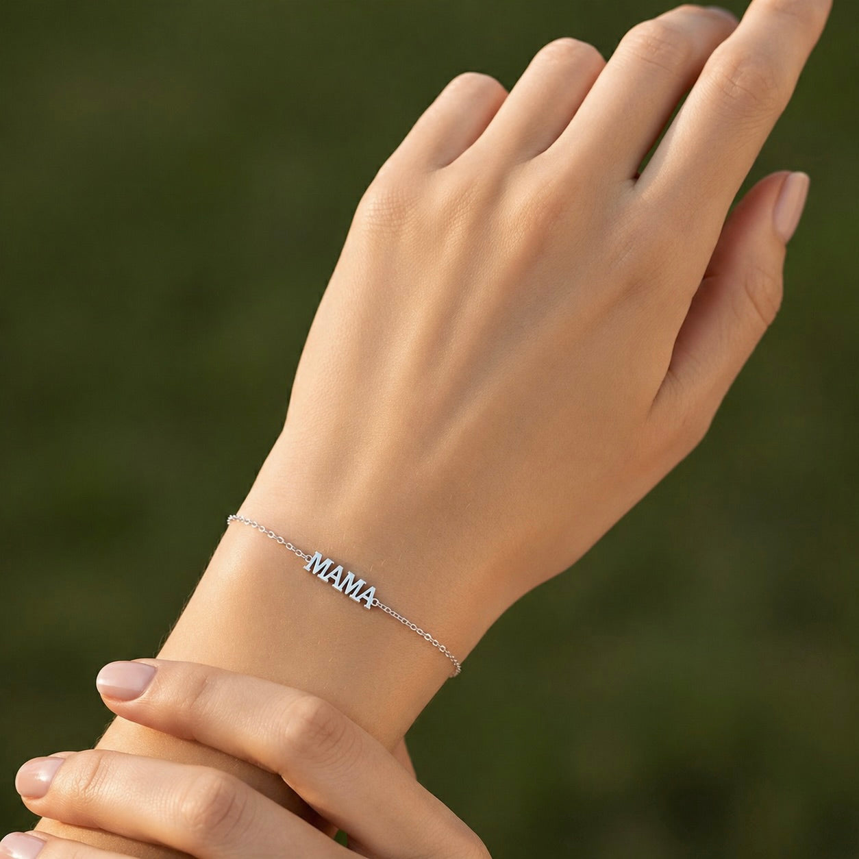 Sterling Silver 925 Chain Bracelet "MAMA"