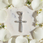 Sterling Silver 925 Cross CZ Pendant "Gemma"