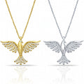 Sterling Silver 925 Phoenix Necklace CZ Pendant "Flame"