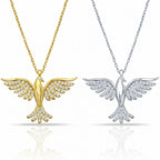 Sterling Silver 925 Phoenix Necklace CZ Pendant "Flame"