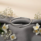 Sterling Silver 925 Minimalist Open Cuff Bracelet "Essentials"