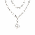 Sterling Silver 925 Tree of Life CZ Chain Necklace "Arbor"