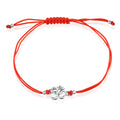 Red String Bracelet with Sterling Silver 925 Om Charm “Inner Sound”