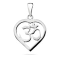 Sterling Silver 925 Om Heart Pendant “Calm Love”