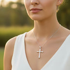 Sterling Silver 925 Cross Pendant "Sanctum"