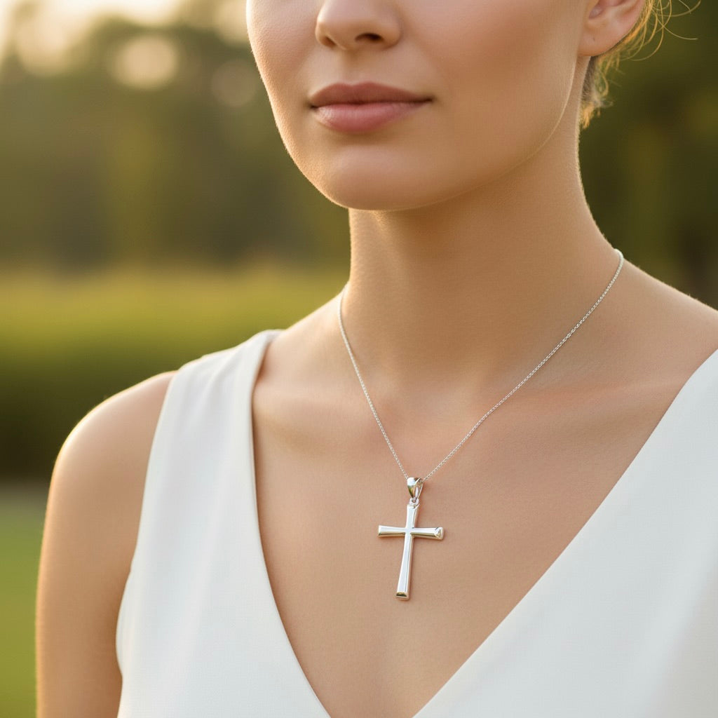Sterling Silver 925 Cross Pendant "Sanctum"