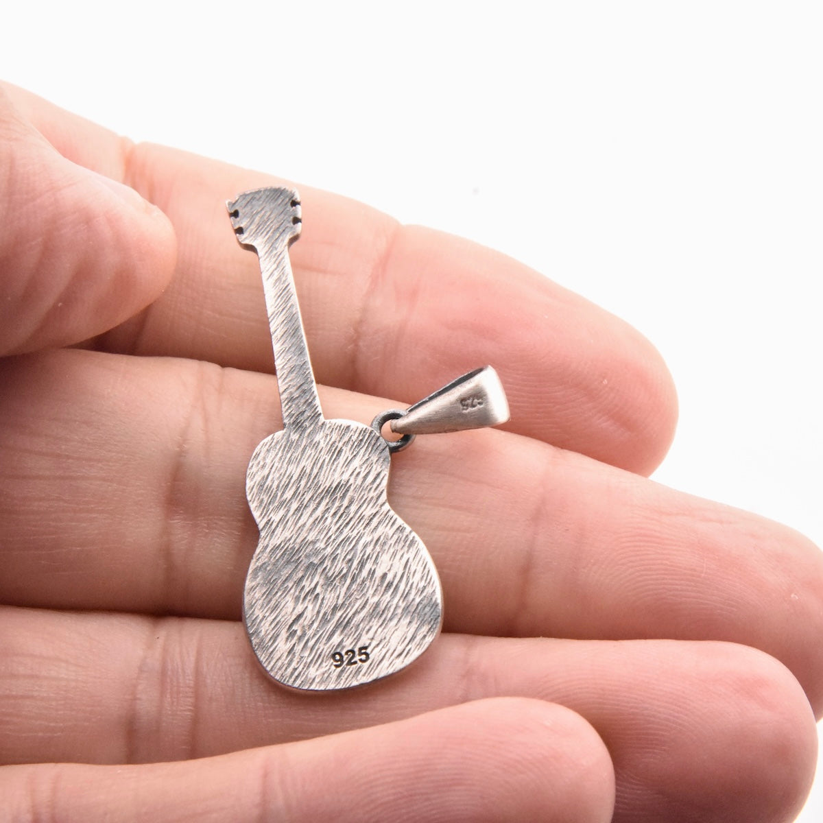 Sterling Silver 925 Guitar Unisex Pendant "Jimi"