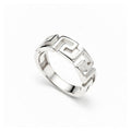 Sterling Silver 925 Greek Key Meander Band Ring "Elika"