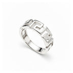 Sterling Silver 925 Greek Key Meander Band Ring "Elika"