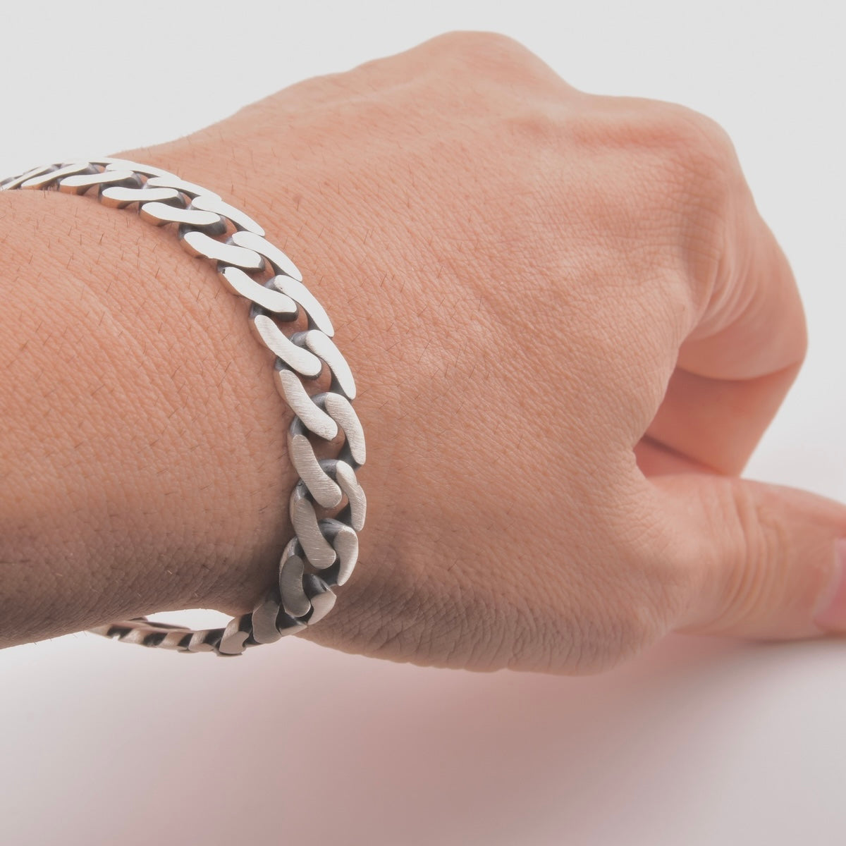 Sterling Silver 925 Unisex Curb Chain Bracelet "Ferno"