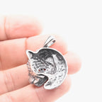 Sterling Silver 925 Leopard CZ Pendant "Shadow"