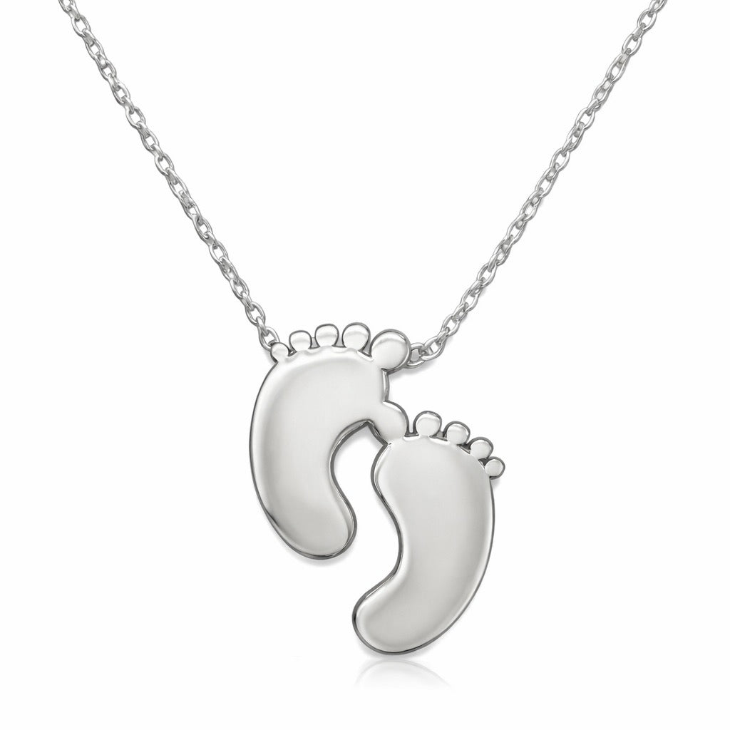 Halskette mit Anhänger "Little Me" aus Sterlingsilber 925 Babyfüße