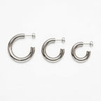 Sterling Silver 925 Chunky Huggie Hoop Stud Earrings "Piper"