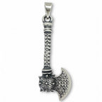 Sterling Silver 925 Viking Medieval Battle Axe Mace Pendant "Thor"