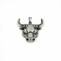 Sterling Silver 925 Bull Head CZ Pendant "Taurus"
