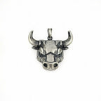 Sterling Silver 925 Bull Head CZ Pendant "Taurus"