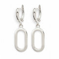 Sterling Silver 925 Open Oval Drop Earrings "Cadence"