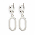 Sterling Silver 925 Open Oval Drop Earrings "Cadence"
