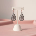 Sterling Silver 925 Drop Earrings "Lattice"