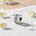 Sterling Silver 925 Sparkling Bracelet Bead Charm “Happy Birthday”