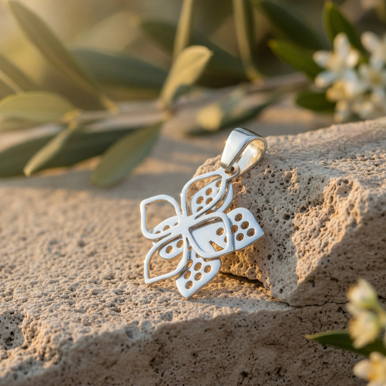 Sterling Silver 925 Four Leaf Clover Pendant "Shamrock"