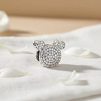Sterling Silver 925 Sparkling Mouse Head Bracelet Charm "Mike"