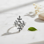Sterling Silver 925 Leaf Wrap Ring "Rachilla"