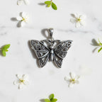 Sterling Silver 925 Butterfly Oxidised Pendant "Nova"