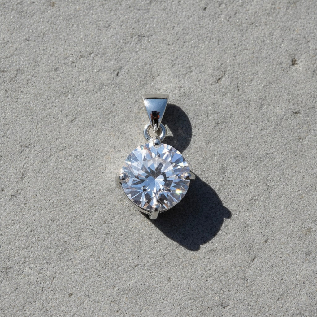 Sterling Silver 925 Sparkling CZ Pendant “Blink”