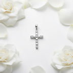 Sterling Silver 925 Cross Cubic Zirconia Pendant "Riviera"