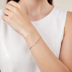 Sterling Silver 925 Solitaire CZ Bracelet "Gemma"