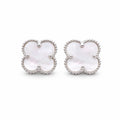 Sterling Silver 925 Clover Stud Earrings “Luminous”