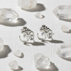 Sterling Silver 925 Om Stud Earrings "Inner Sound"