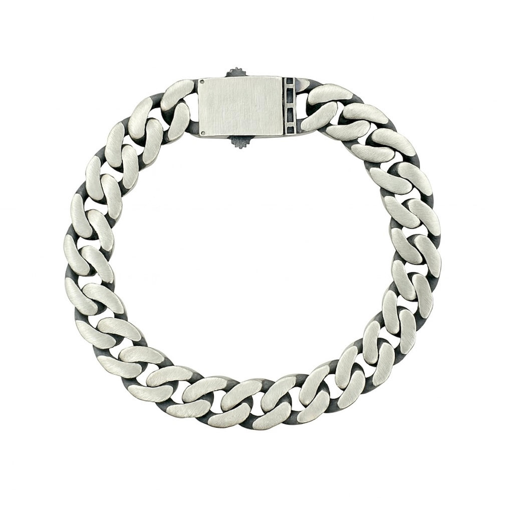 Sterling Silber 925 Unisex Panzerkettenarmband „Ferno“