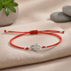 Red String Bracelet with Sterling Silver 925 Hamsa Charm “Blessed Hand”