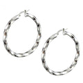 Sterling Silver 925 Twisted Hoop Earrings "Eira"