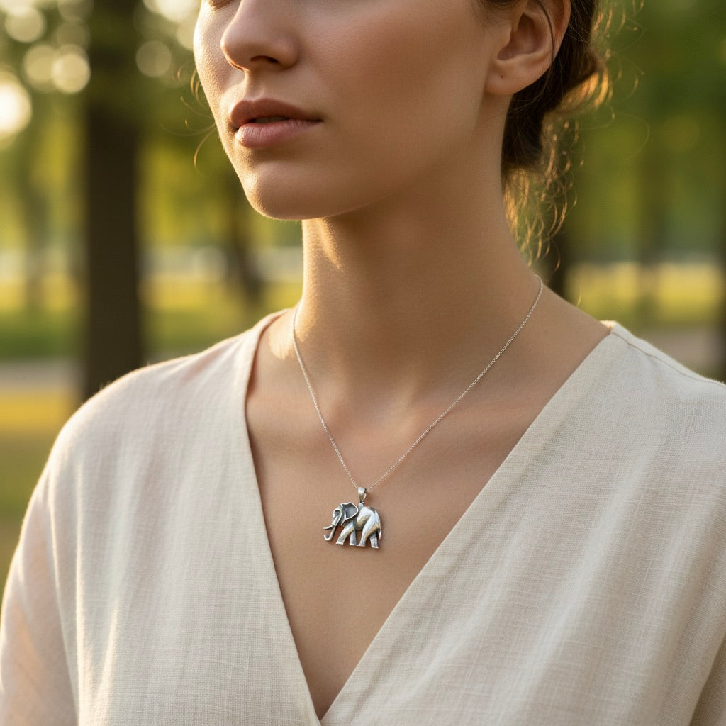 Sterling Silver 925 Elephant Pendant "Olifant"