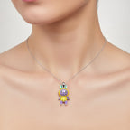 Sterling Silver 925 Labubu Necklace Pendant "Lila"