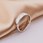 Sterling Silver 925 Unisex Wedding Band Ring "Promise"