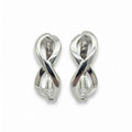 Sterling Silver 925 Infinity Symbol Hoop Earrings "Eterna"
