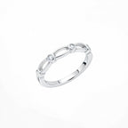 Sterling Silver 925 Sparkling Arch CZ Ring "Teya"