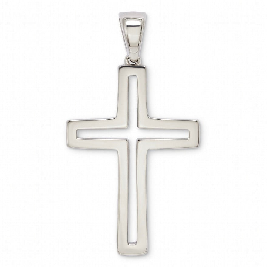 Sterling Silver 925 Open Cross Pendant "Lima"